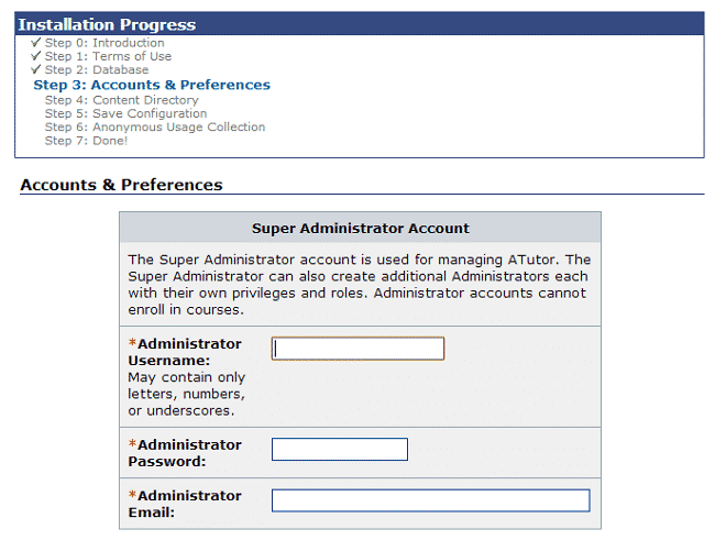 aTutor Manual Installation