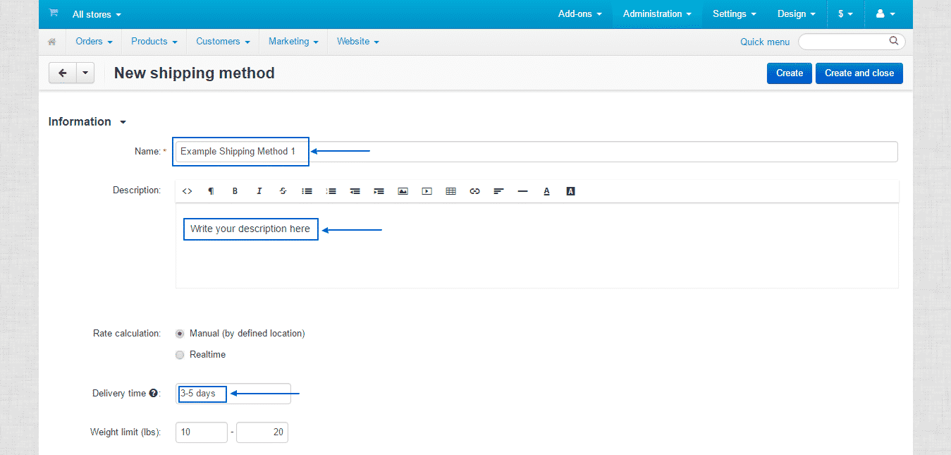 How to manage shipping settings in CS-Cart?